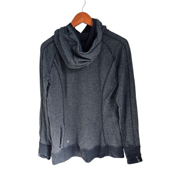 Lululemon Think Fast Hoodie Heather Gray Stretch Athletic Size Med - Picture 6 of 14